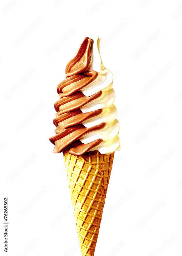 Vanila, Choclate or Mix   Cone